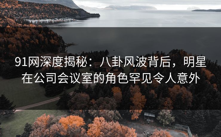 91网深度揭秘:八卦风波背后,明星在公司会议室的角色罕见令人意外