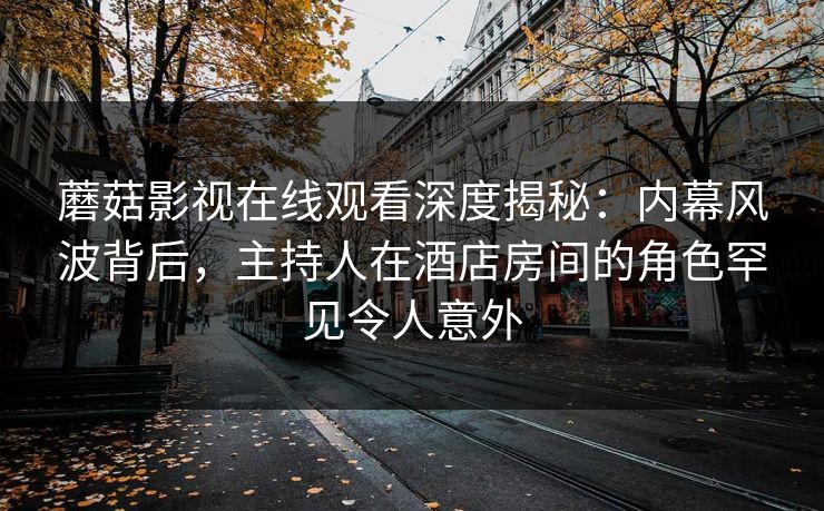 蘑菇影视在线观看深度揭秘:内幕风波背后,主持人在酒店房间的角色罕见令人意外
