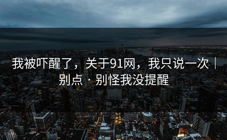 我被吓醒了，关于91网，我只说一次｜别点 · 别怪我没提醒